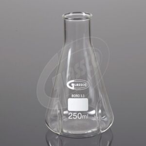 Erlenmeyer graduado. Marca Glassco