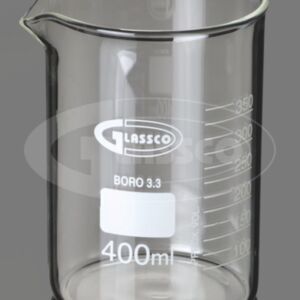 Vaso de precipitado, forma baja con pico. Marca: Glassco